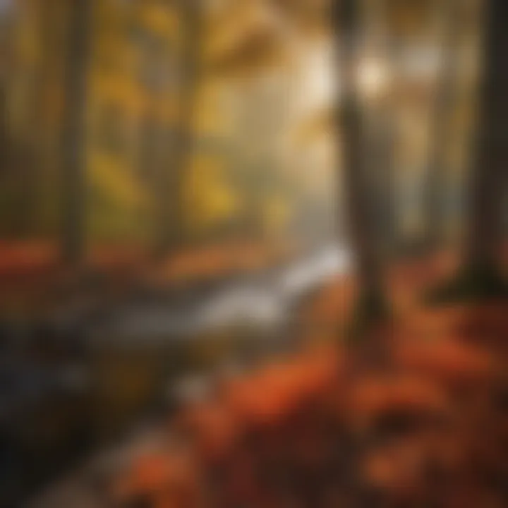 Colorful Autumn Foliage Display in Woodland Colorful Autumn Foliage Display in Woodland