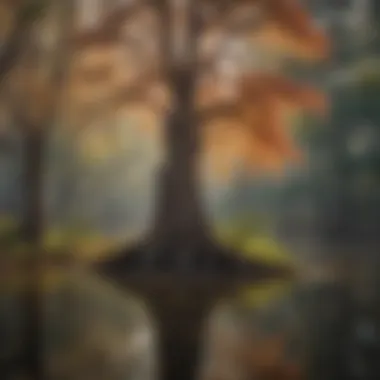 Colorful Bald Cypress Tree Colorful Bald Cypress tree in South Carolina wetlands