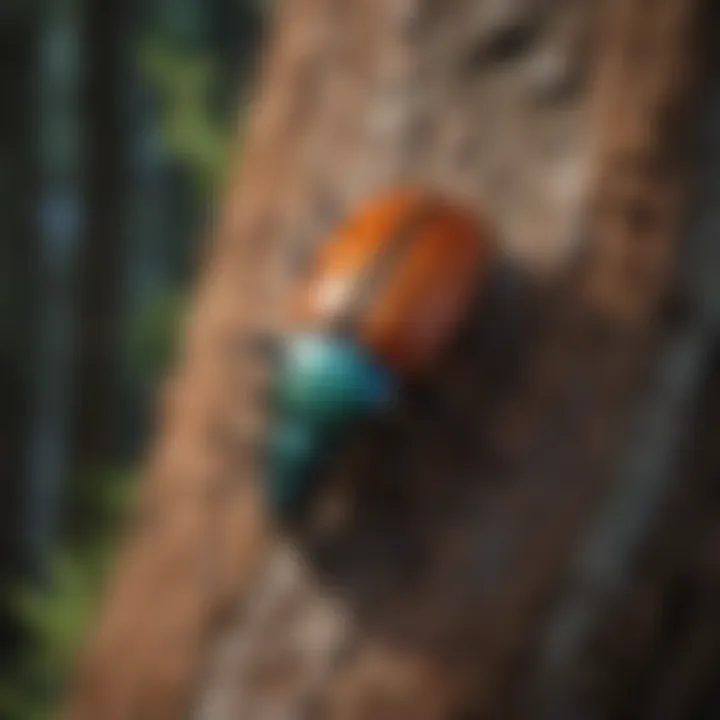 Colorful Beetle on Tree Bark