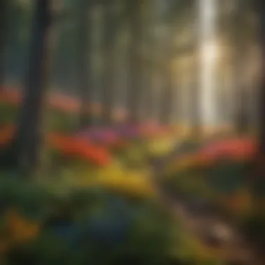 Colorful Flora in Vibrant American Forest