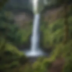 Majestic Waterfall Cascading Down a Cliff