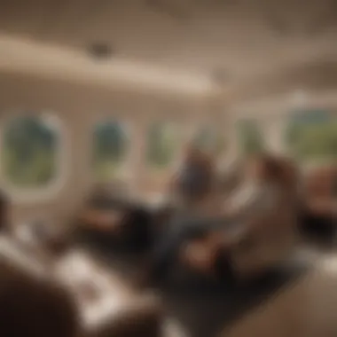 Relaxation and Rejuvenation in the Skies Passengers Enjoying Comfortable Seating on Boutique Air Flight