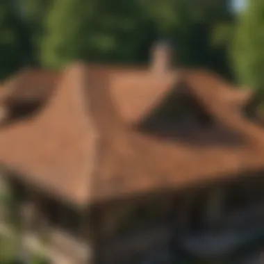 Completed cedar shake roof on a beautiful home