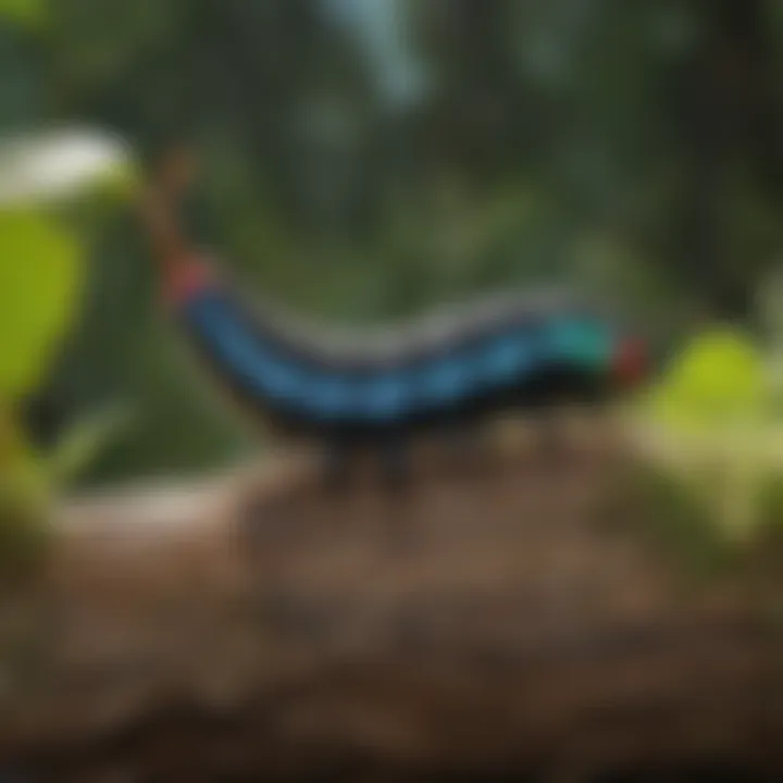 Colorful Pipevine Swallowtail Caterpillar