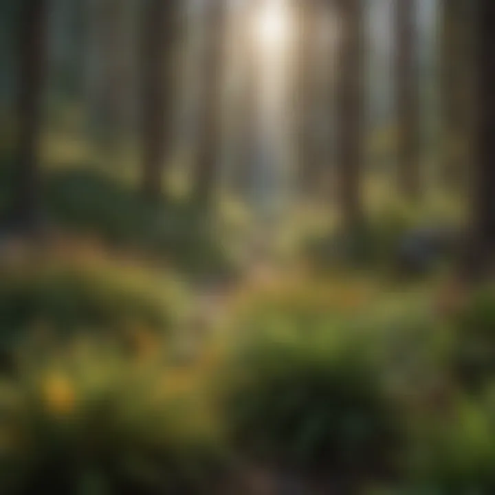 Diverse Plant Species in Colorado An ecological landscape showcasing diverse plant species in Colorado