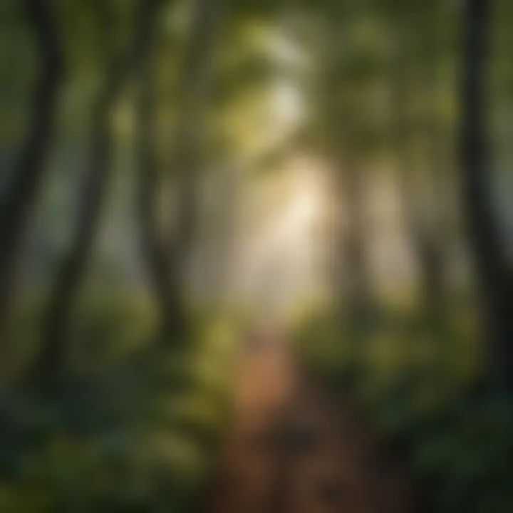 Variety of trees in a flourishing ecosystem highlighting biodiversity benefits