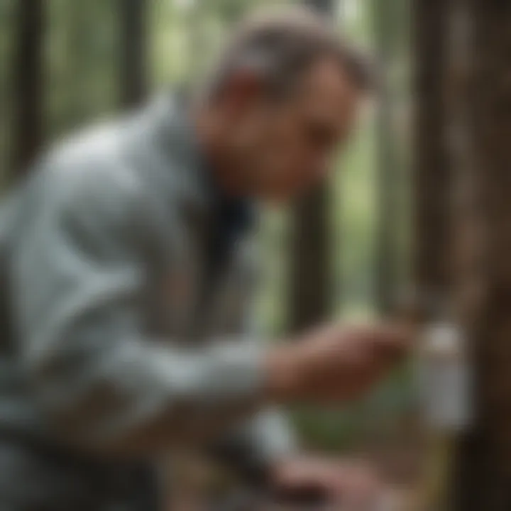 Expert Lead Paint Inspection in Progress Professional conducting lead-based paint inspection