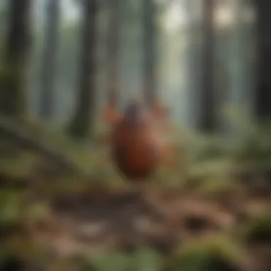 Ensuring Tick Safety in Forests Educational illustration on tick safety measures in wooded areas