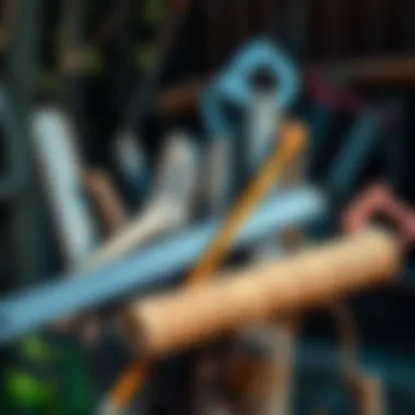 Various types of crosscut saws displayed together