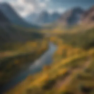 Aerial Perspective of Maroon Bells Landscape Bird's-eye view of the Maroon Bells area showcasing its rugged terrain