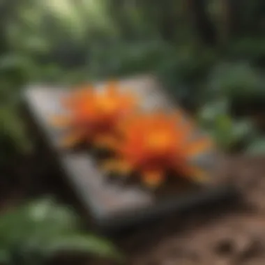 A detailed guidebook open to a page on native plant species