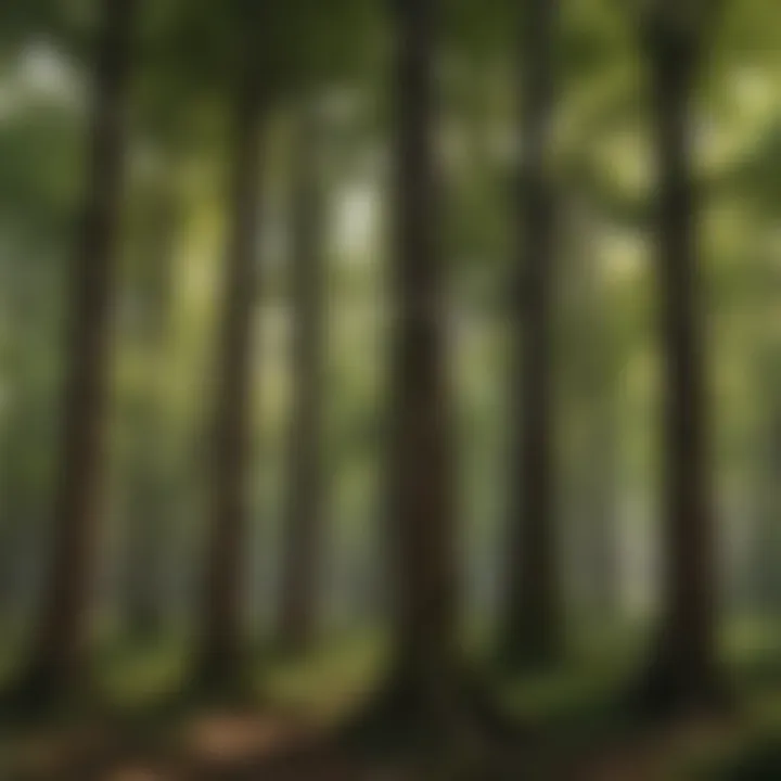 Comparative illustration of tree canopy with and without infection