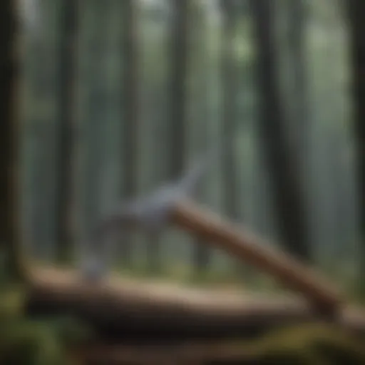 Close-up view of a single buck saw showcasing its unique blade design