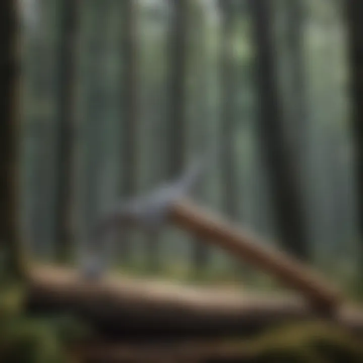 Close-up view of a single buck saw showcasing its unique blade design