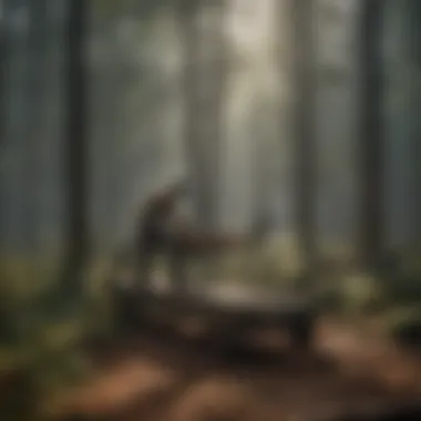 Maintenance routine being performed on a single buck saw