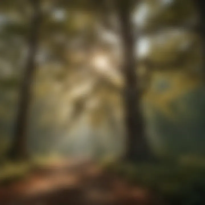 Healthy oak tree in a forest setting