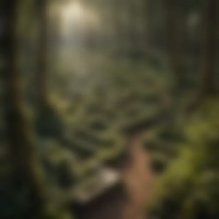 Illustration representing a maze with paths symbolizing challenges in staff audit