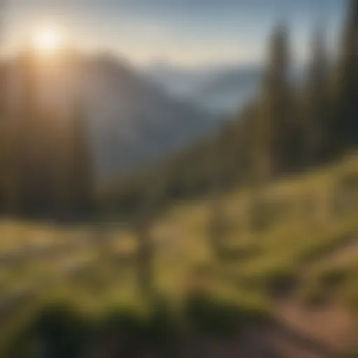 Majestic mountain landscape with Continental Divide fencing