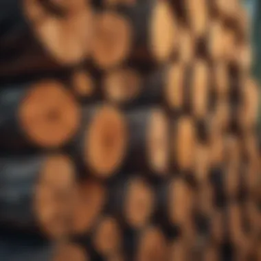 Perfectly Seasoned Firewood Stack Stack of seasoned firewood ready for use