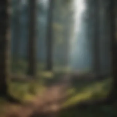Majestic Forest Landscape Majestic forest landscape during tree clearing