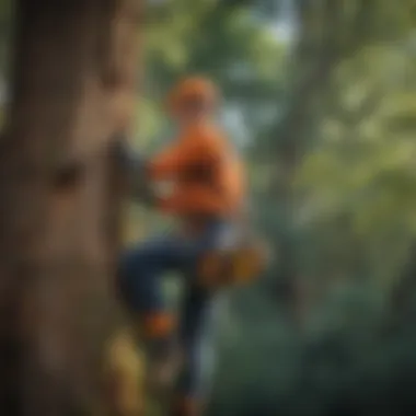 Professional Arborist Assessing Tree Professional Arborist Assessing Tree