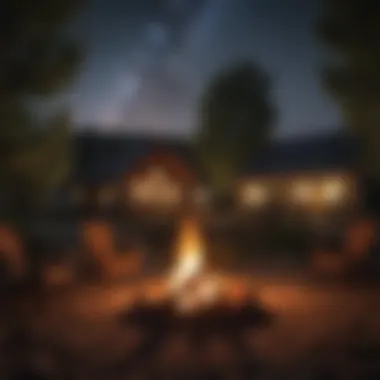 Starry Night Campfire Cozy campfire under starlit sky at Solvang RV Resort