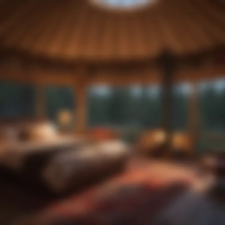 Cozy Evening Atmosphere Inside a Flagstaff Yurt