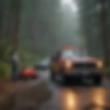 Expert Roadside Assistance Skilled technician providing roadside assistance