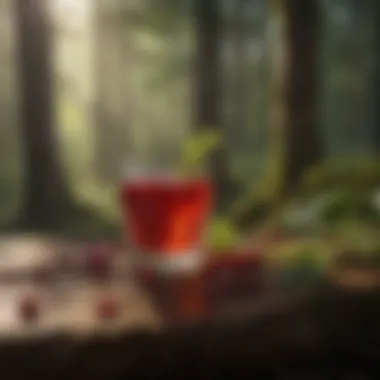 Wellness Boost with Cranberry Elixir Healthy lifestyle with cranberry juice