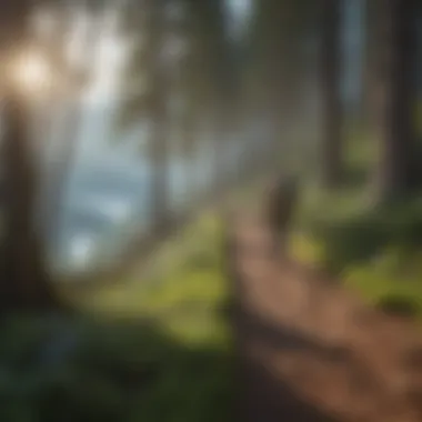 Hikers exploring the scenic trails along the rim of Crater Lake