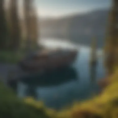 The iconic Phantom Ship island rising from the waters of Crater Lake