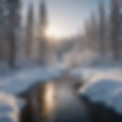 A serene winter landscape in Lutsen