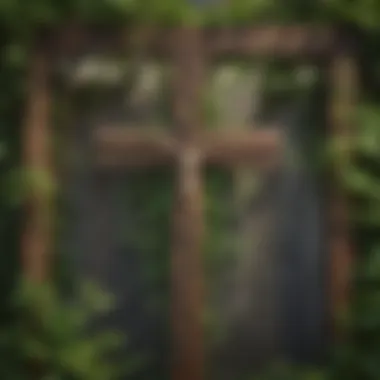 Cross Vine Adorning a Rustic Trellis Cross Vine Climbing on Wooden Trellis