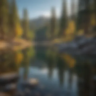 Crystal Clear Lake Reflection in Pine Valley Crystal Clear Lake Reflection in Pine Valley