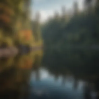 Tranquil Waters of Camp Lookout Crystal Clear Lake Reflection