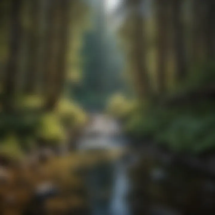 Crystal-Clear Stream at WA State Camp Crystal-clear stream meandering through the enchanting forests of WA State Camp