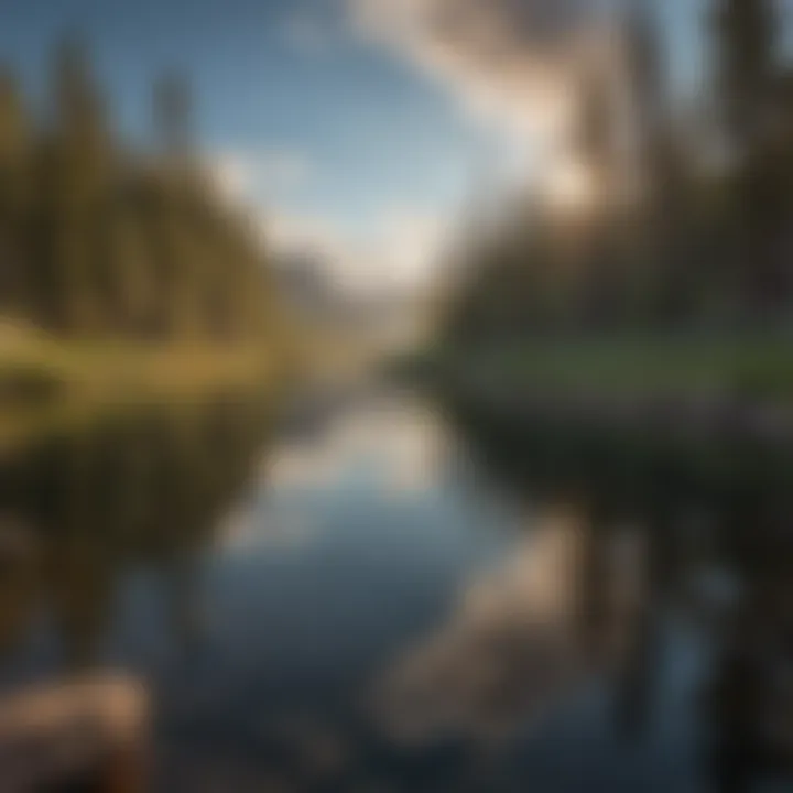 Mirror of the Sky Crystal-clear waters of Navajo Lake reflecting the sky
