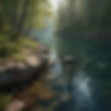 Ethereal Aquatic Symphony Crystal clear waters surrounding the island