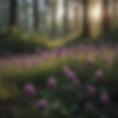 Cultural symbolism of purple clover in artistry