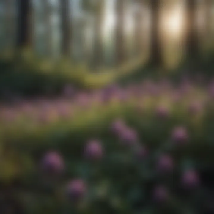 Cultural symbolism of purple clover in artistry