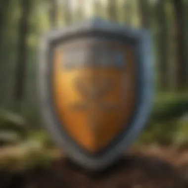 Digital Data Protection Shield Representing VPN Benefits in Military Operations