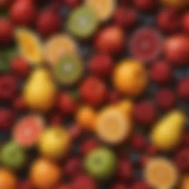 Hydrating Fruit Selection Colorful assortment of hydrating fruits