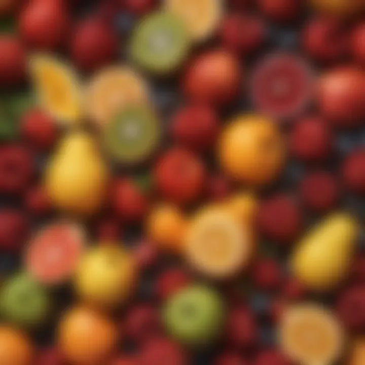 Hydrating Fruit Selection Colorful assortment of hydrating fruits
