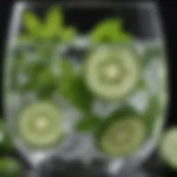 Refreshing cucumber and mint infused water