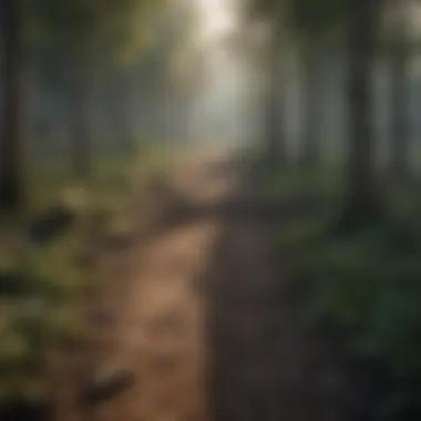 A comparison of a lush forest and an area devastated by deforestation