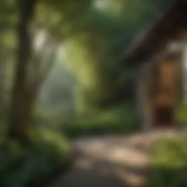 Verdant Surroundings of DeGraaf Interiors Cascade Lush greenery surrounding DeGraaf Interiors Cascade in the woods