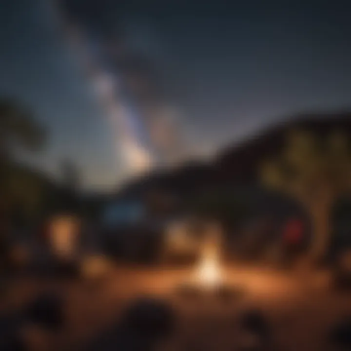 Desert Campfire Under Milky Way