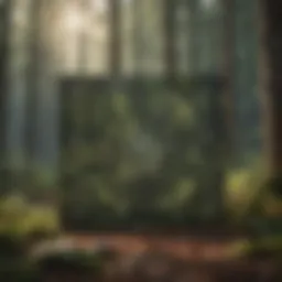 Illustration depicting a detailed risk assessment matrix in a forest setting