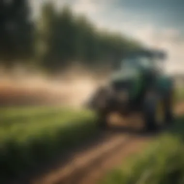 Dicamba Application in Agriculture Dicamba application in a cornfield