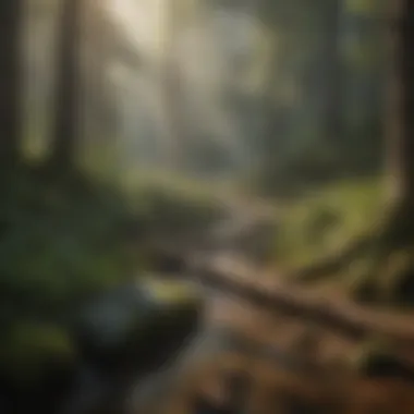 Diverse ecosystem of American forest